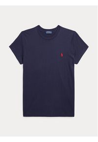 Polo Ralph Lauren T-Shirt 211898698006 Granatowy Regular Fit. Typ kołnierza: polo. Kolor: niebieski. Materiał: bawełna #5