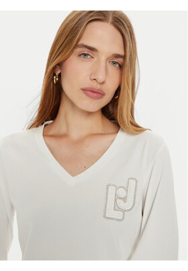 Liu Jo Sport Bluzka TF4211 JS088 Biały Regular Fit. Kolor: biały. Materiał: bawełna. Styl: sportowy