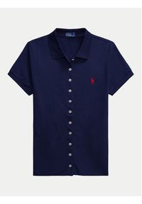 Polo Ralph Lauren Koszula 211939272001 Granatowy Slim Fit. Typ kołnierza: polo. Kolor: niebieski. Materiał: bawełna