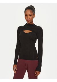 Artigli Sweter ACMA000070 Czarny Slim Fit. Kolor: czarny. Materiał: wiskoza