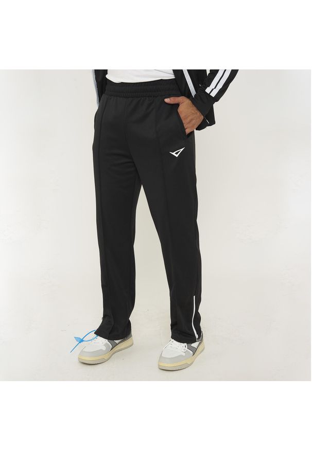 LEGEA - Spodnie sportowe STELLAR męskie czarne. Kolor: czarny, wielokolorowy, biały. Wzór: nadruk. Sport: fitness