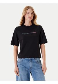 United Colors of Benetton - United Colors Of Benetton T-Shirt 3BL0D109D Czarny Relaxed Fit. Kolor: czarny. Materiał: bawełna