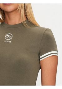 Guess Sukienka codzienna Elea V4YK00 KCDN0 Khaki Regular Fit. Okazja: na co dzień. Kolor: brązowy. Materiał: wiskoza. Typ sukienki: proste. Styl: casual #3