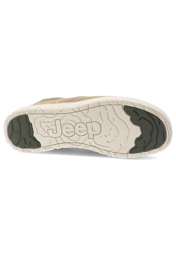Beżowe Półbuty Jeep Wsuwane Obuwie Męskie. Okazja: na co dzień. Zapięcie: bez zapięcia. Kolor: beżowy. Materiał: jeans, materiał. Styl: casual