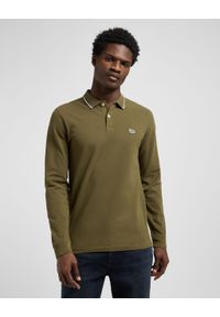 Lee - MESKA KOSZULKA LEE LS PIQUE POLO ARMY GREEN 112370566. Typ kołnierza: polo #1