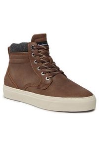 Pepe Jeans Sneakersy PMS30998 Brązowy. Kolor: brązowy. Materiał: skóra, zamsz