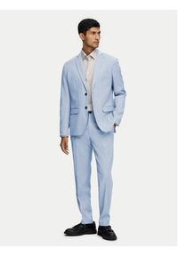 Selected Homme Marynarka 16092418 Błękitny Slim Fit. Kolor: niebieski. Materiał: syntetyk