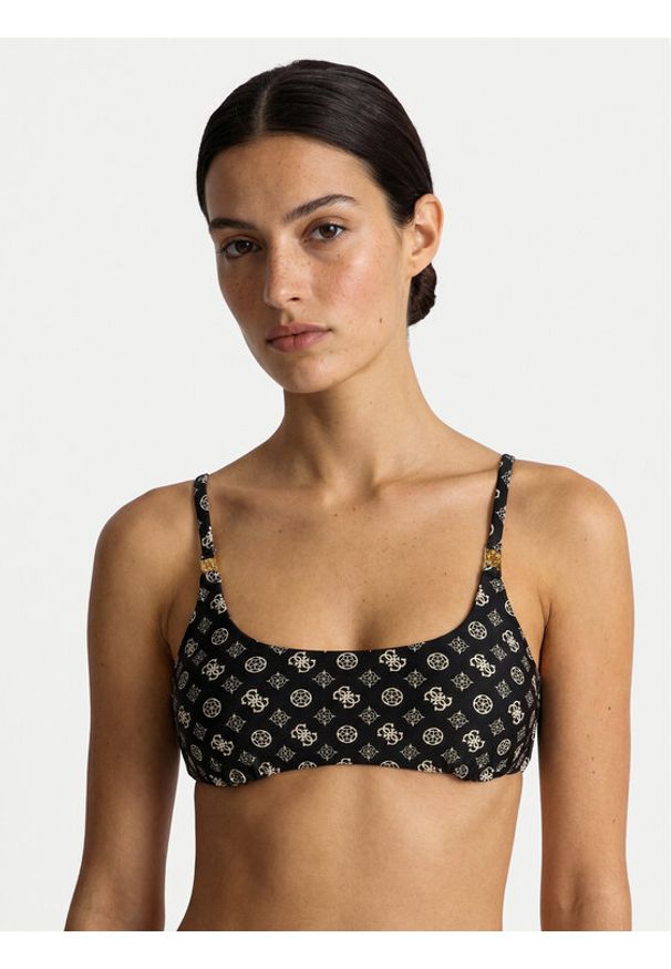 Guess Góra od bikini E6GJ09 MC04R Czarny. Kolor: czarny. Materiał: syntetyk