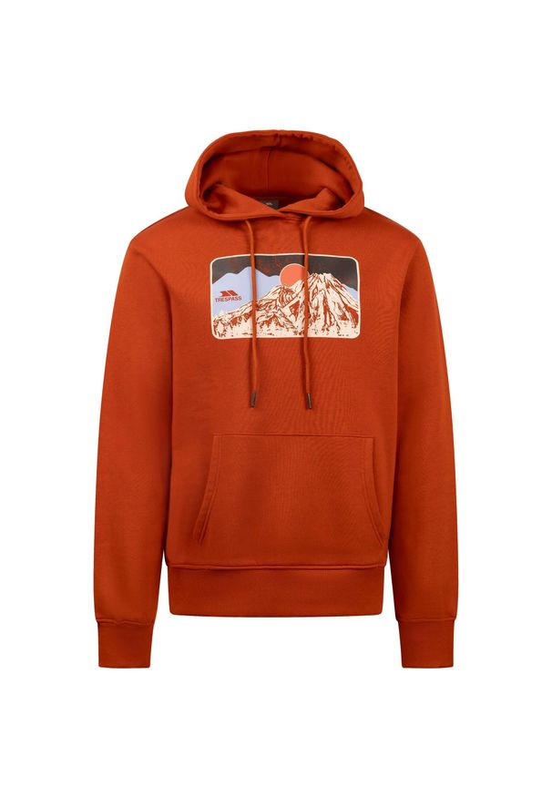 TRESPASS - Bluza Z Kapturem Męska Z Górą Norton. Typ kołnierza: kaptur. Kolor: pomarańczowy. Styl: sportowy. Sport: turystyka piesza