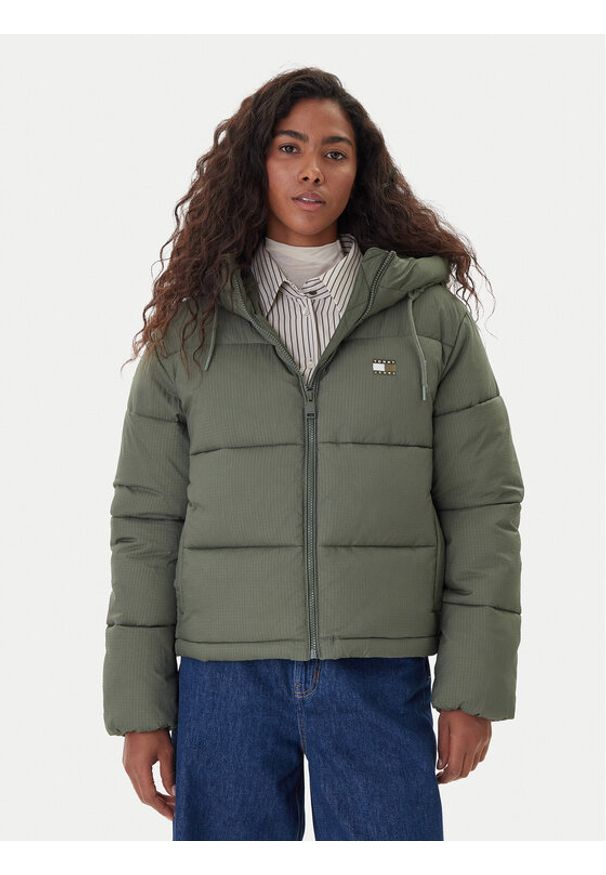 Tommy Jeans Kurtka zimowa DW0DW21625 Zielony Regular Fit. Kolor: zielony. Materiał: syntetyk. Sezon: zima