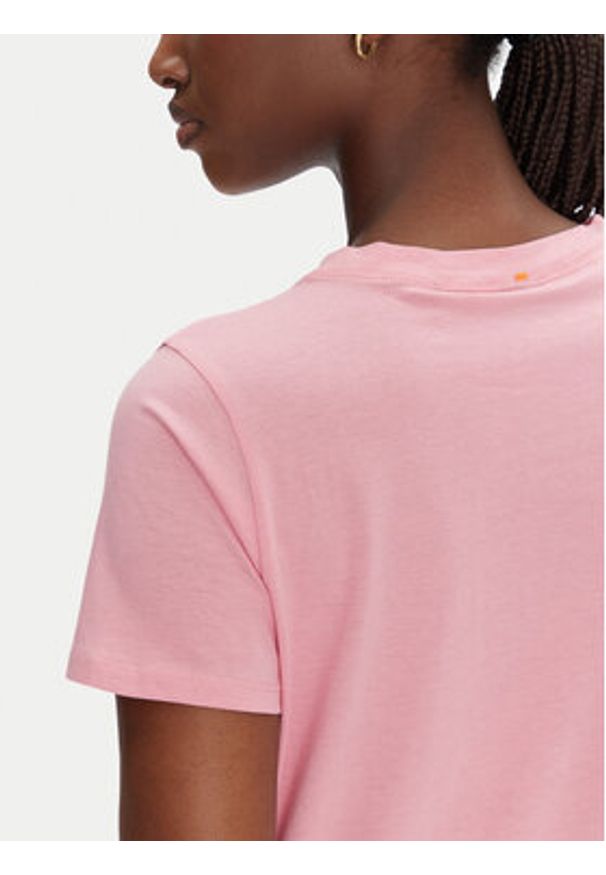 BOSS T-Shirt C_Elogo_5 50501139 Różowy Regular Fit. Kolor: różowy. Materiał: bawełna