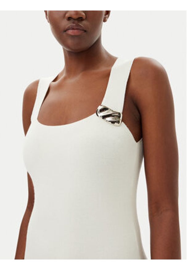 Kontatto Sukienka koktajlowa 3M0553C Écru Slim Fit. Materiał: wiskoza. Styl: wizytowy