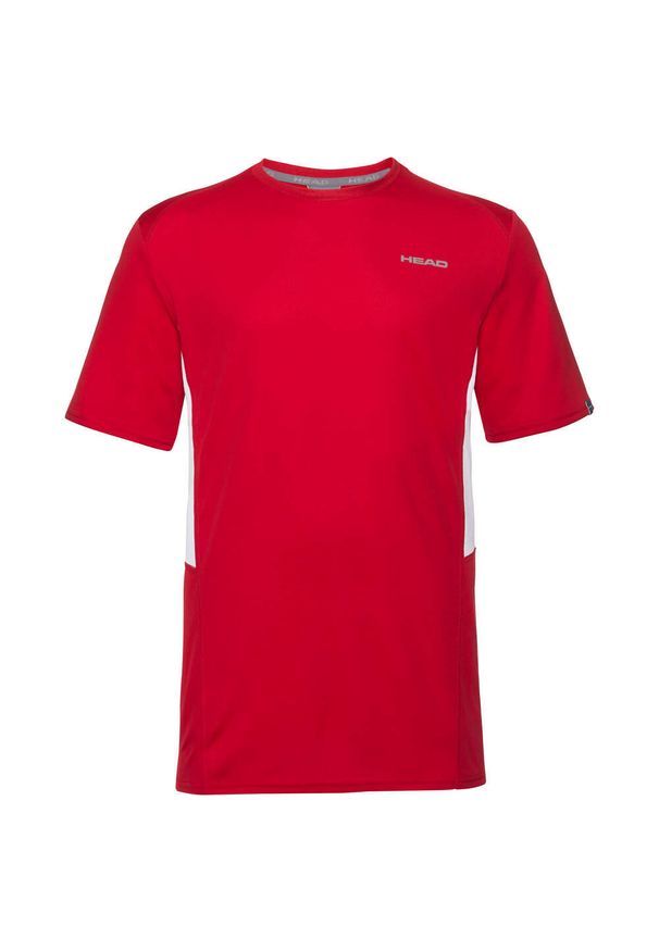 Koszulka tenisowa męska Head Club 22 Tech T-shirt red XL. Kolor: czerwony. Długość rękawa: krótki rękaw. Długość: krótkie. Sport: tenis