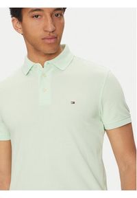 TOMMY HILFIGER - Tommy Hilfiger Polo 1985 MW0MW17771 Zielony Slim Fit. Typ kołnierza: polo. Kolor: zielony. Materiał: bawełna #4