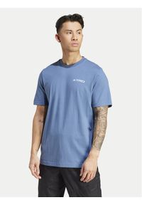 Adidas - adidas T-Shirt Terrex Graphic MTN 2.0 IM8354 Niebieski Regular Fit. Kolor: niebieski. Materiał: bawełna