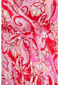 Answear Lab sukienka kolor różowy maxi rozkloszowana. Kolor: różowy. Typ sukienki: rozkloszowane. Styl: wakacyjny. Długość: maxi #5