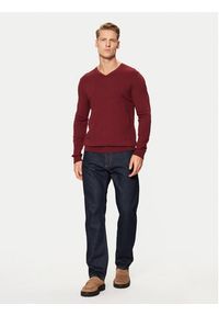 Selected Homme Sweter 16090147 Czerwony Regular Fit. Kolor: czerwony. Materiał: bawełna #4