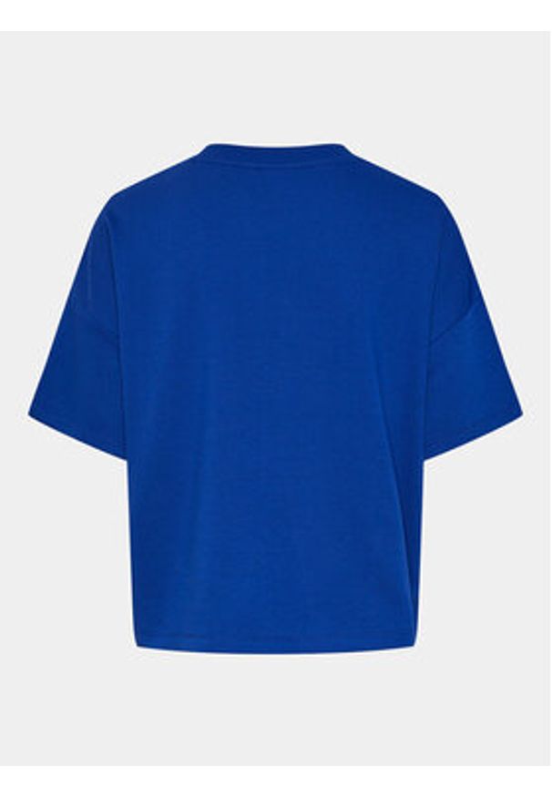 Pieces T-Shirt Chilli Summer 17118870 Niebieski Loose Fit. Kolor: niebieski. Materiał: syntetyk, bawełna