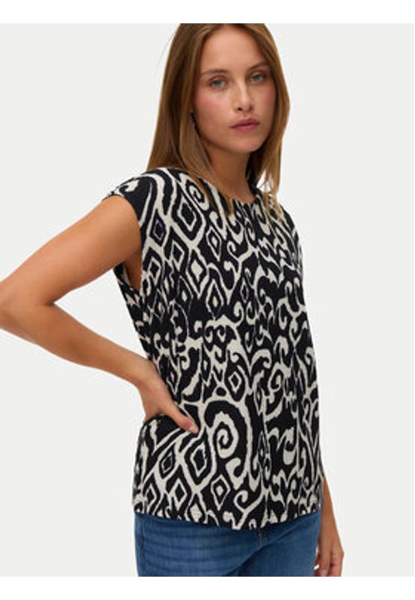 Vero Moda Bluzka Friga 10340830 Czarny Regular Fit. Kolor: czarny. Materiał: syntetyk