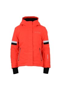 PEAK MOUNTAIN - Dziewczęca kurtka narciarska Peak Mountain Fleury. Kolor: czerwony, wielokolorowy, pomarańczowy. Sezon: zima. Sport: narciarstwo #1
