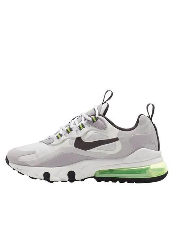 Buty do chodzenia dla dzieci Nike Air Max 270 React. Zapięcie: sznurówki. Kolor: wielokolorowy. Materiał: materiał, syntetyk, tkanina. Szerokość cholewki: normalna. Model: Nike Air Max. Sport: turystyka piesza