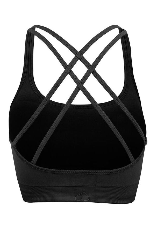 BESHAPED - Stanik Fitness BeShaped Gym Queen Bezszwowy. Kolor: czarny. Materiał: nylon. Sport: fitness