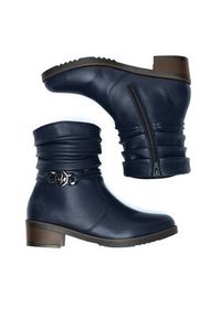 Rieker Botki Y0572-14 Niebieski. Kolor: niebieski. Materiał: materiał #3