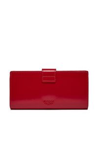 Pinko Duży Portfel Damski Horizontal Wallet . PE 24 PCPL 102841 A1EN Czerwony. Kolor: czerwony. Materiał: skóra