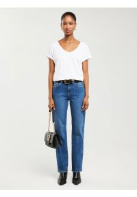 Big-Star - Jeansy damskie z prostą nogawką niebieskie Myrra 313. Stan: podwyższony. Kolor: niebieski. Długość: krótkie. Styl: vintage, klasyczny, elegancki #2