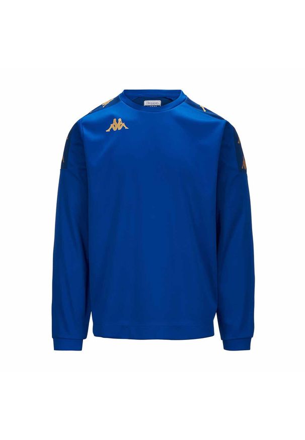 Bluza Kappa Gaverno. Kolor: niebieski, wielokolorowy. Sport: piłka nożna, fitness