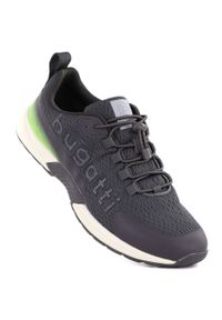 Półbuty sportowe męskie szare Bugatti TT153043. Kolor: szary. Materiał: tkanina #1