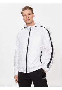 EA7 Emporio Armani Kurtka bomber 3DPB16 PN5ZZ 1100 Biały Regular Fit. Kolor: biały. Materiał: syntetyk