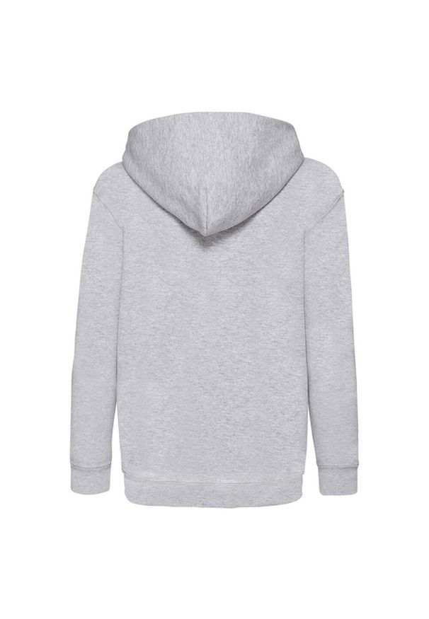 FRUIT OF THE LOOM - Bluza Dziecięca Klasyczna Gładka. Kolor: szary. Wzór: gładki. Sport: joga i pilates