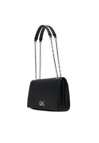 Calvin Klein Torebka Ck Medium Conv Chain Bag_Tex K60K613177 Czarny. Kolor: czarny. Materiał: skórzane #4