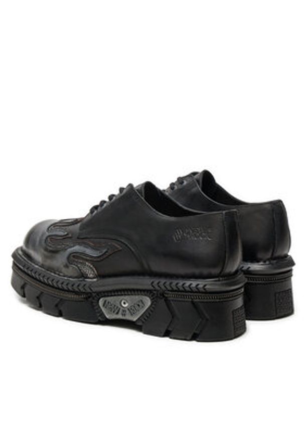 NEW ROCK Sneakersy M-1553-S1 Czarny. Kolor: czarny. Materiał: skóra