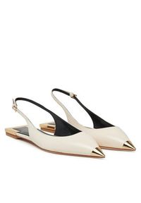 Elisabetta Franchi Baleriny SA-07L-51E2 Écru. Materiał: skóra #3