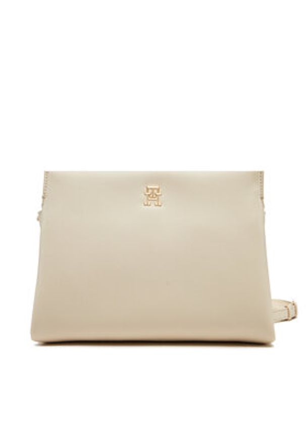 TOMMY HILFIGER - Tommy Hilfiger Torebka Th Legacy Mini Crossover AW0AW17225 Écru. Kolor: kremowy. Materiał: skórzane