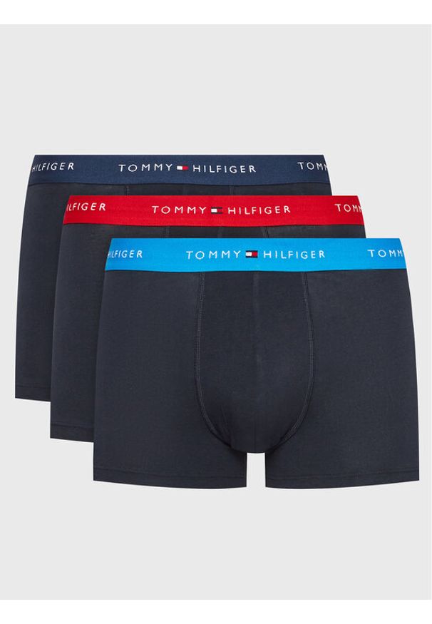 TOMMY HILFIGER - Komplet 3 par bokserek Tommy Hilfiger. Kolor: niebieski