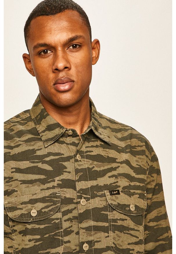 Lee - LEE WORKER SHIRT MĘSKA KOSZULA UTILITY GREEN L68HDYNG 112117128