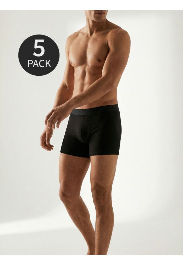 Sinsay - Bokserki Long 5 pack - czarny. Kolor: czarny