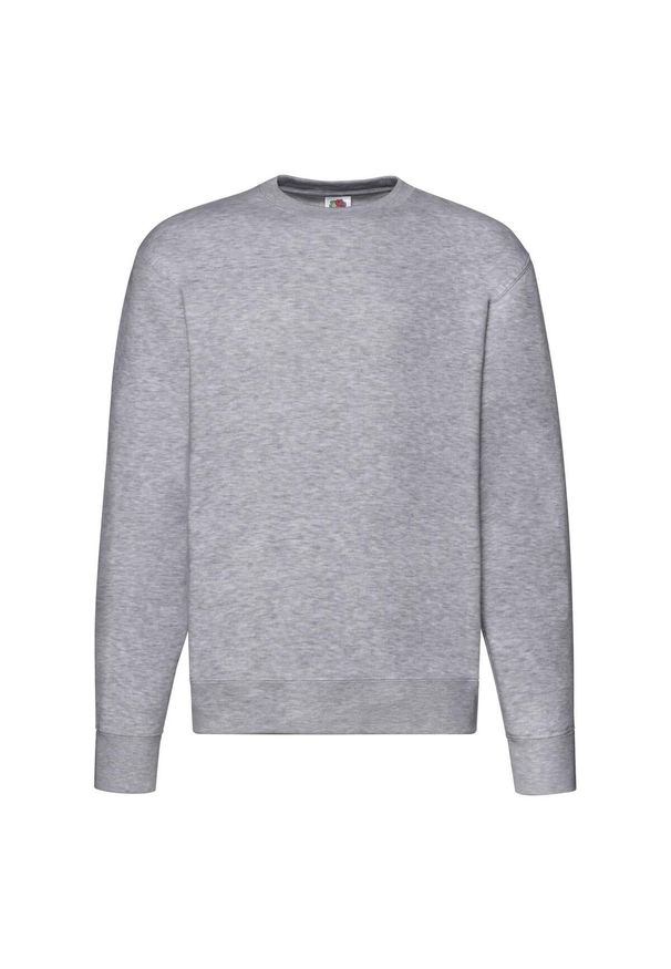 FRUIT OF THE LOOM - Męska Bluza Rozpinana Premium. Kolor: szary