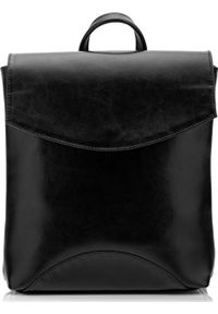 Belveder Plecak skórzany damski czarny Telimene PK21. Kolor: czarny. Materiał: skóra #1