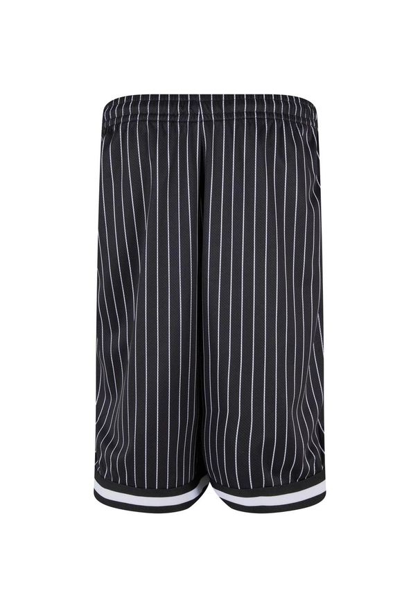 Urban Classics - Męskie Szorty Z Siateczki W Paski. Kolor: czarny, biały, wielokolorowy. Wzór: paski. Sport: turystyka piesza