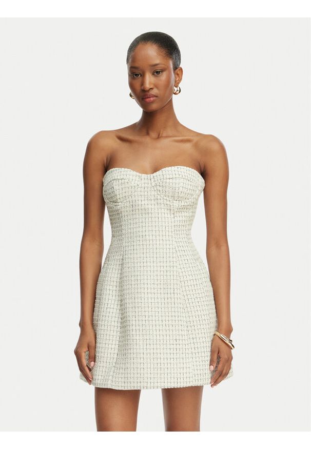 BARDOT - Bardot Sukienka koktajlowa Florine 60134DB Écru Slim Fit. Kolor: kremowy. Materiał: syntetyk. Styl: wizytowy
