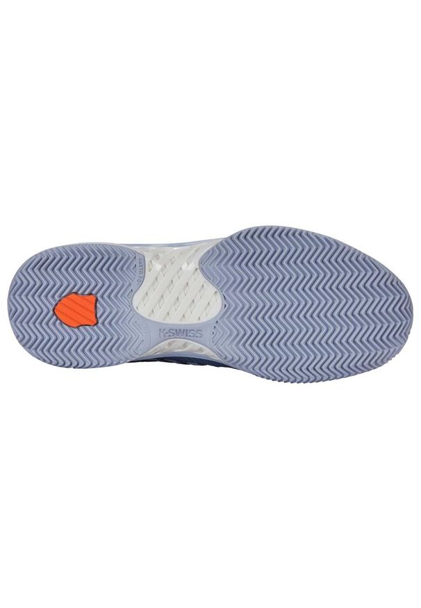 Buty do tenisa męskie K-Swiss Hypercourt Express 2. Kolor: fioletowy. Materiał: materiał, syntetyk. Szerokość cholewki: normalna. Sport: tenis