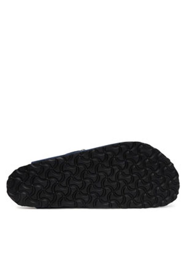 Birkenstock Klapki Boston 1030816 Granatowy. Kolor: niebieski. Materiał: zamsz, skóra