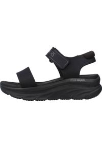 skechers - Sandały SKECHERS DLUX WALKER NEW BLOCK Czarny. Kolor: czarny. Materiał: tkanina. Sezon: lato