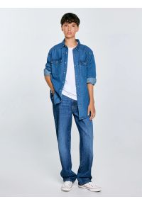 Big-Star - Jeansy chłopięce loose granatowe Zacky 586. Okazja: na co dzień. Stan: podwyższony. Kolor: niebieski. Materiał: jeans. Styl: klasyczny, vintage, casual