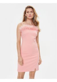 TwinSet - TWINSET Sukienka koktajlowa 232TP2490 Różowy Slim Fit. Kolor: różowy. Materiał: wiskoza. Styl: wizytowy #1