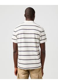 Wrangler - MESKA KOSZULKA WRANGLER STRIPE POLO SHIRT WHITE 112362828. Typ kołnierza: polo #3